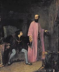 Louis XI (1423-83) et son médecin, 1857